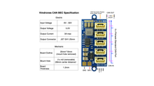 Load image into Gallery viewer, Vimdrones CAN Bus Splitter BEC